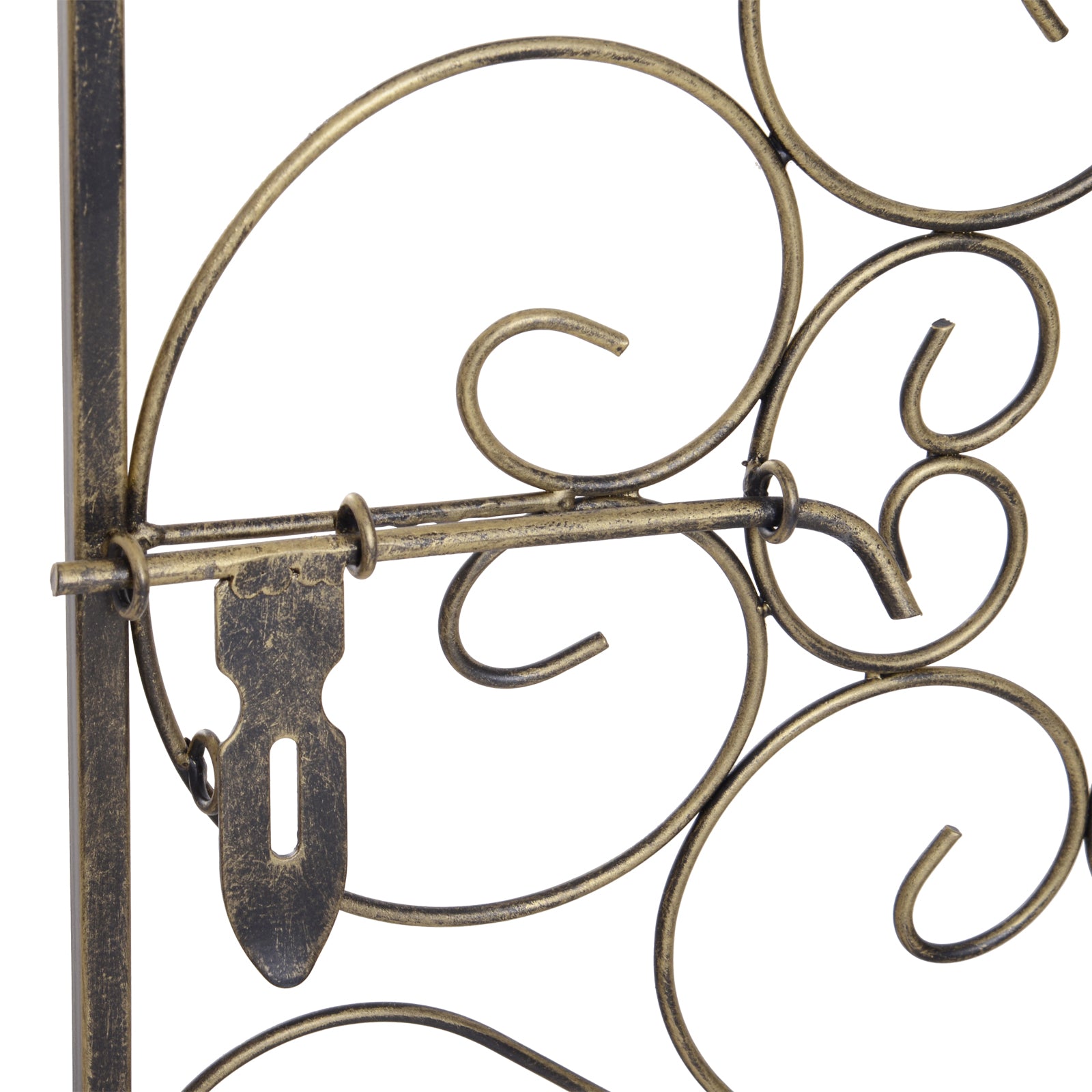 45 Bottle Wrought Iron Wine Rack Jail with Lock - Antique Bronze