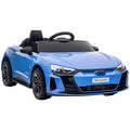Electric Car for Kids, 12V Licensed RS E-tron GT 3.1 MPH Kids Ride on Car, Ride-on Toy with Remote Control, 4 Suspension Wheels, Horn, Music, Lights, for Boys and Girls, Blue