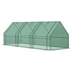 9' x 3' x 3' Portable Mini Greenhouse Outdoor Garden with Large Zipper Doors and Water/UV PE Cover, Green