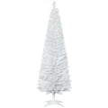6ft Unlit Pencil Artificial Christmas Tree with Realistic Branches and 390 Tips, Plastic Base, White