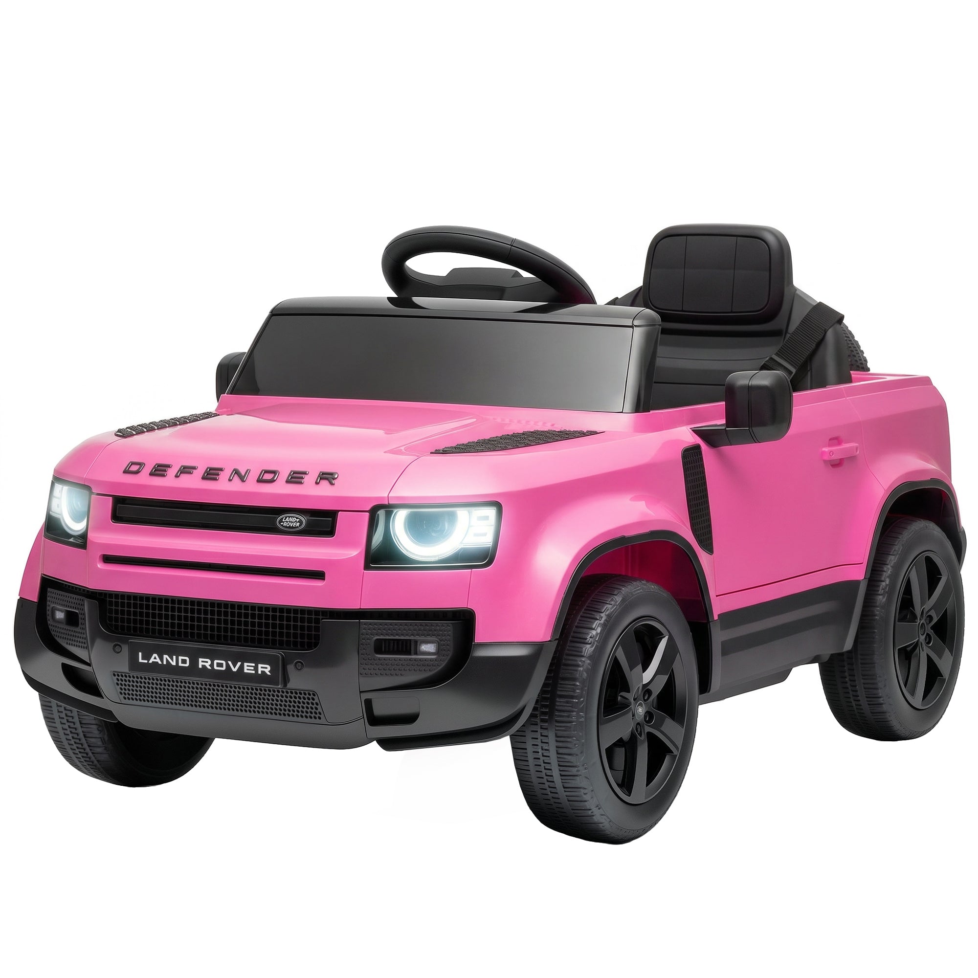 12V Ride on Car Licensed with Remote, Suspension, Slow Start, 3 Speeds, Lights, Music, Horn for 3-5, Pink