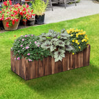 40" x 16" x 12" Raised Planter Box Garden Scalloped Edge Wooden
