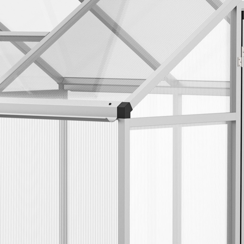 4' L x 6' W Walk-In Polycarbonate Greenhouse with Roof Vent,Greenhouse for Winter