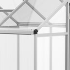 4' L x 6' W Walk-In Polycarbonate Greenhouse with Roof Vent,Greenhouse for Winter