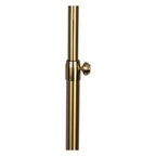 Verve Brassed Floor Lamp with On/Off Switch, Adjustable LED Round Base, 24" L x 10" W x 63" H, Gold