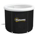 Cold Plunge Tub, Portable Ice Bath Cold Water Therapy Tub with Thermo Lid, for Athletes Recovery, Black