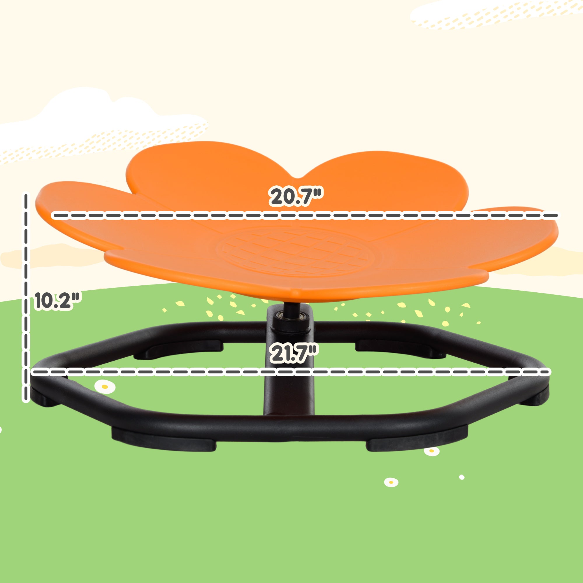 Sensory Spinning Chair for Autism, Kids, Training Body Balance & Coordination, Orange