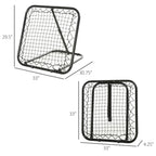 Soccer Rebounder Net, 3' x 3', Angle Adjustable Portable Training Goal Net with Quick Folding Design, Sturdy Metal Tube