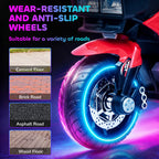 6V Kids Motorcycle, Battery-Operated Mini Electric Motorbike with Forward/Reverse Switch, Horn, Red