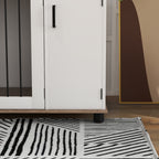 Dog Crate Furniture Side End Table Indoor w/ Storage, Double Doors