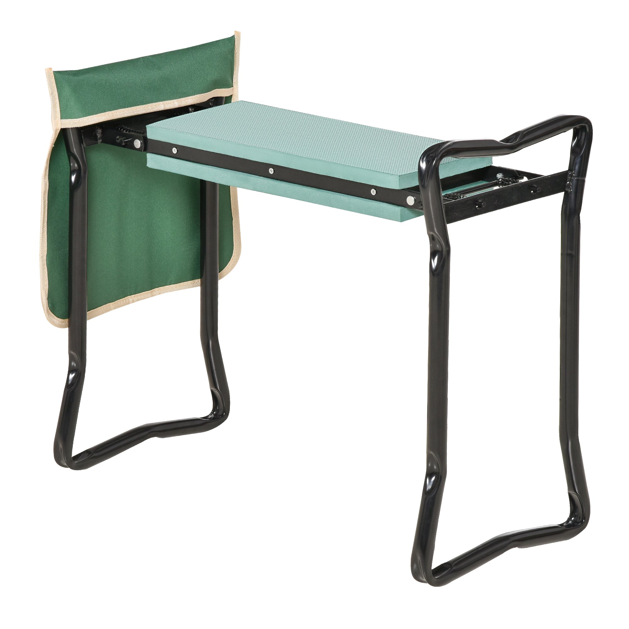 Garden Kneeler Seat Stool Bench Kneeling Pad and 1 Large Side Tool Pouch & Easy Folding Design for Transport & Storage