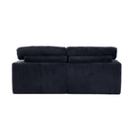 Double Chaise Lounge Chair with Deep Seat and Corduroy Fabric, Sectional Love-seat Perfect for Apartments, 82.5'' L x 57'' W x 23.5'' H, Black