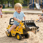 3 in 1 Ride On Toy Bulldozer Digger Tractor Pulling Cart Pretend Play Construction Truck