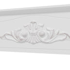 Freestanding Fireplace Surround, Modern Fireplace Mantel with Leg for Electric Fireplaces, 44.7" W x 40" H, White