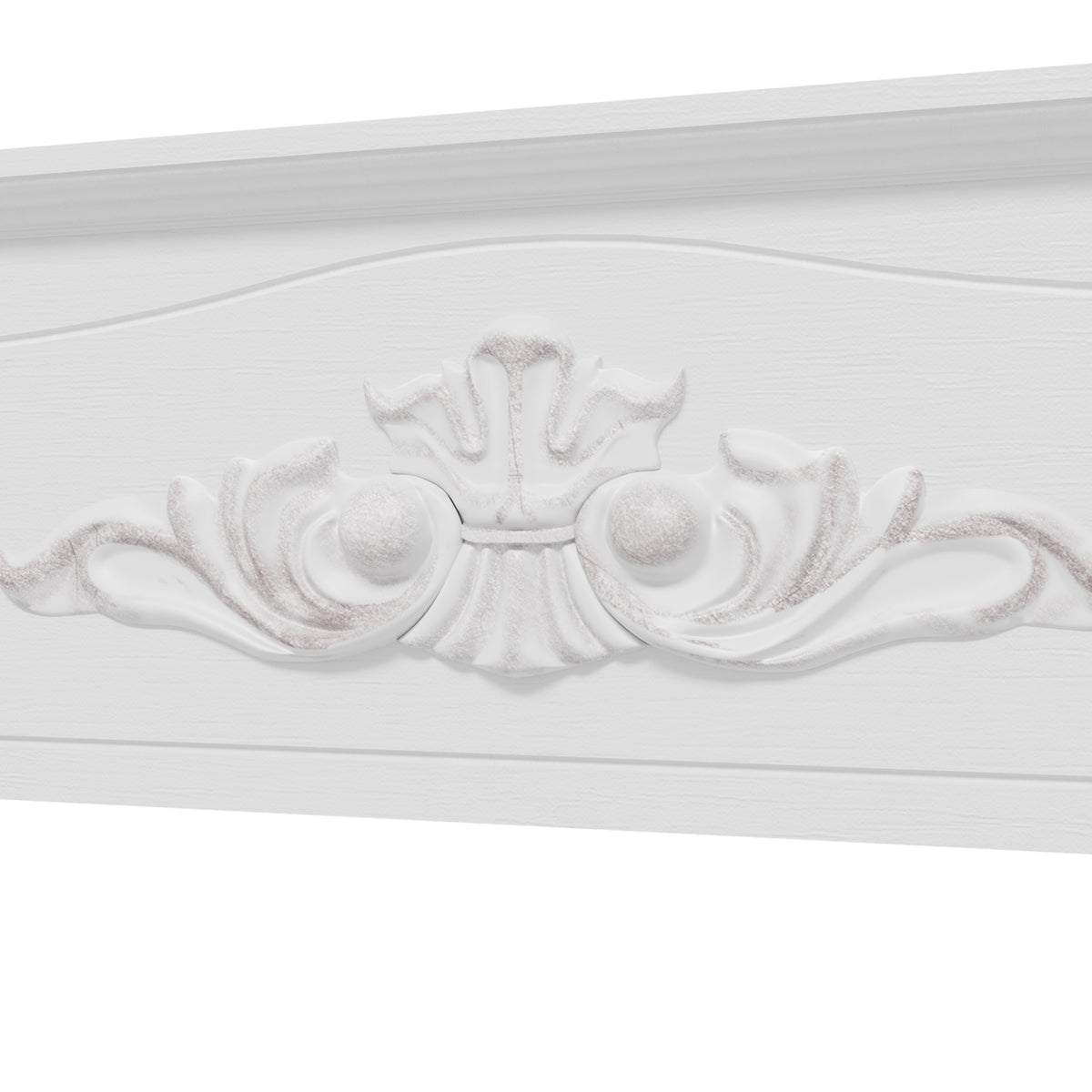 Freestanding Fireplace Surround, Modern Fireplace Mantel with Leg for Electric Fireplaces, 44.7" W x 40" H, White
