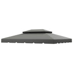Model 84C-101 or 84C-144 13' x 10' Gazebo Replacement Canopy, Gazebo Top with Double Vented Roof (TOP ONLY), Gray