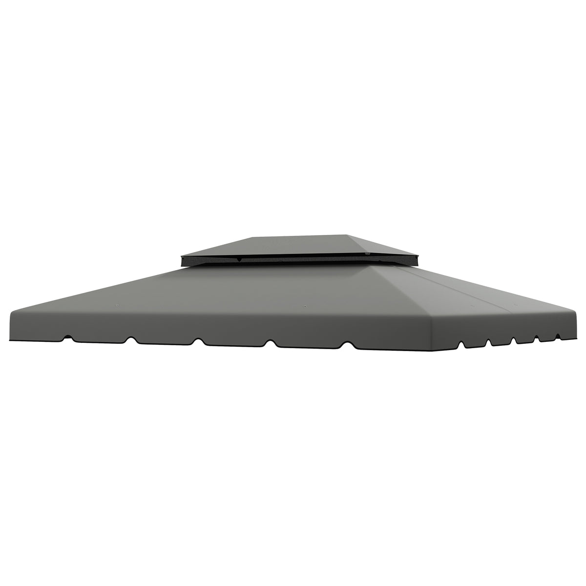 Model 84C-101 or 84C-144 13' x 10' Gazebo Replacement Canopy, Gazebo Top with Double Vented Roof (TOP ONLY), Gray