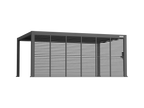 Privacy Shutter Walls Adjustable 0–180° All-Aluminum Panel Add-On, 20' Side Gray for Pergola Shade and Privacy Control