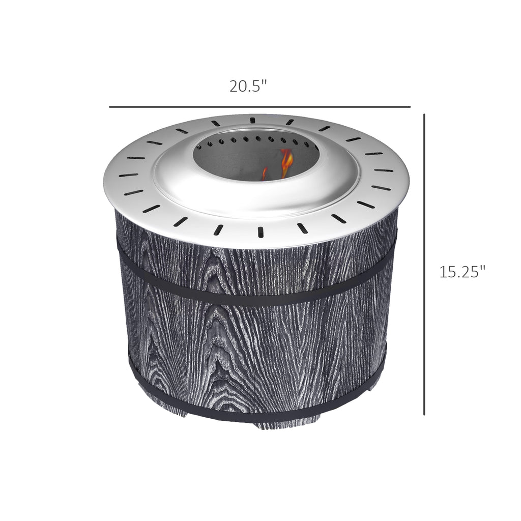 Smokeless Fire Pit, Portable Camping Bonfire Stove with Mat for Backyard, Patio, Picnic, Magnesium Oxide, Black
