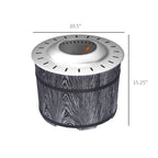 Smokeless Fire Pit, Portable Camping Bonfire Stove with Mat for Backyard, Patio, Picnic, Magnesium Oxide, Black