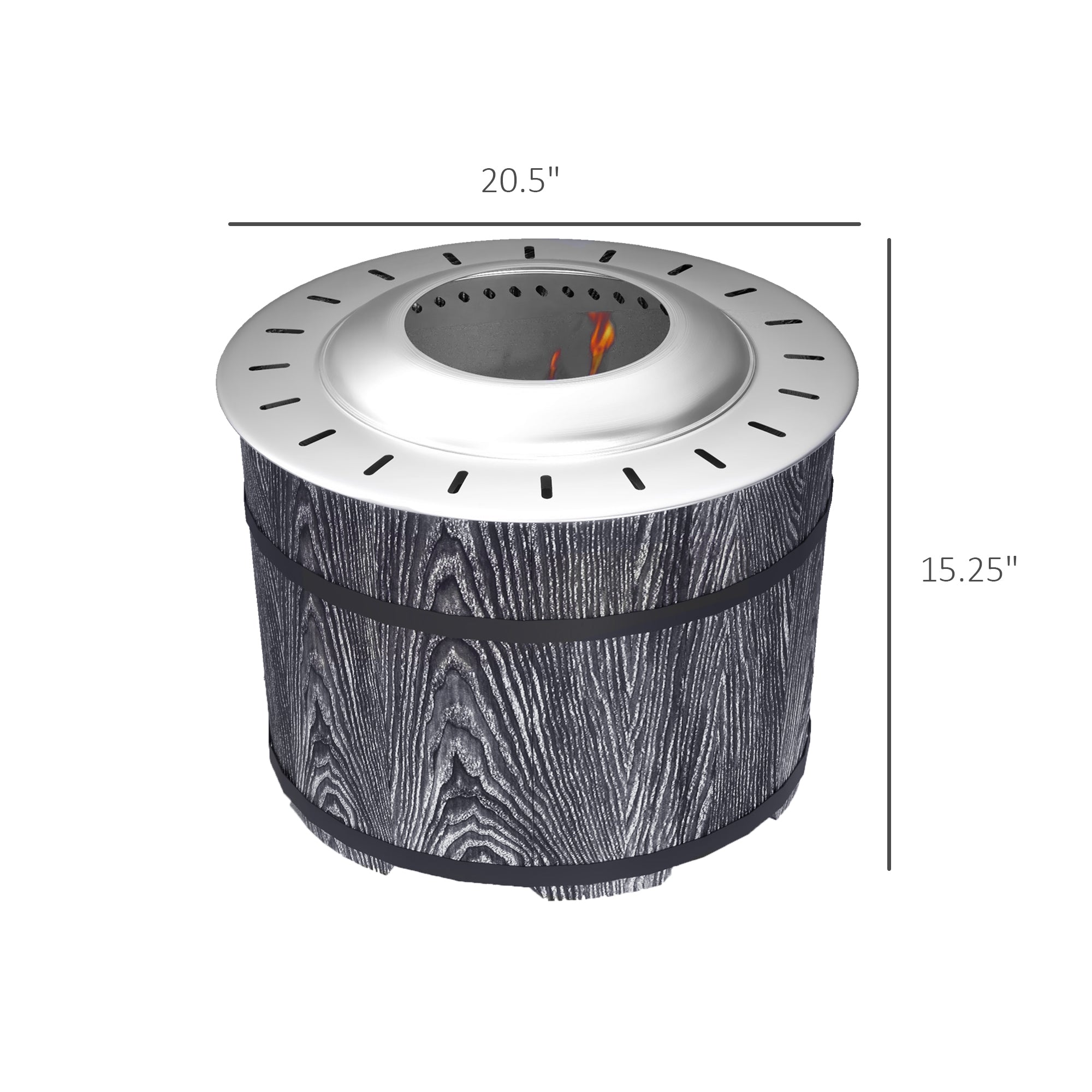 Smokeless Fire Pit, Portable Camping Bonfire Stove with Mat for Backyard, Patio, Picnic, Magnesium Oxide, Black