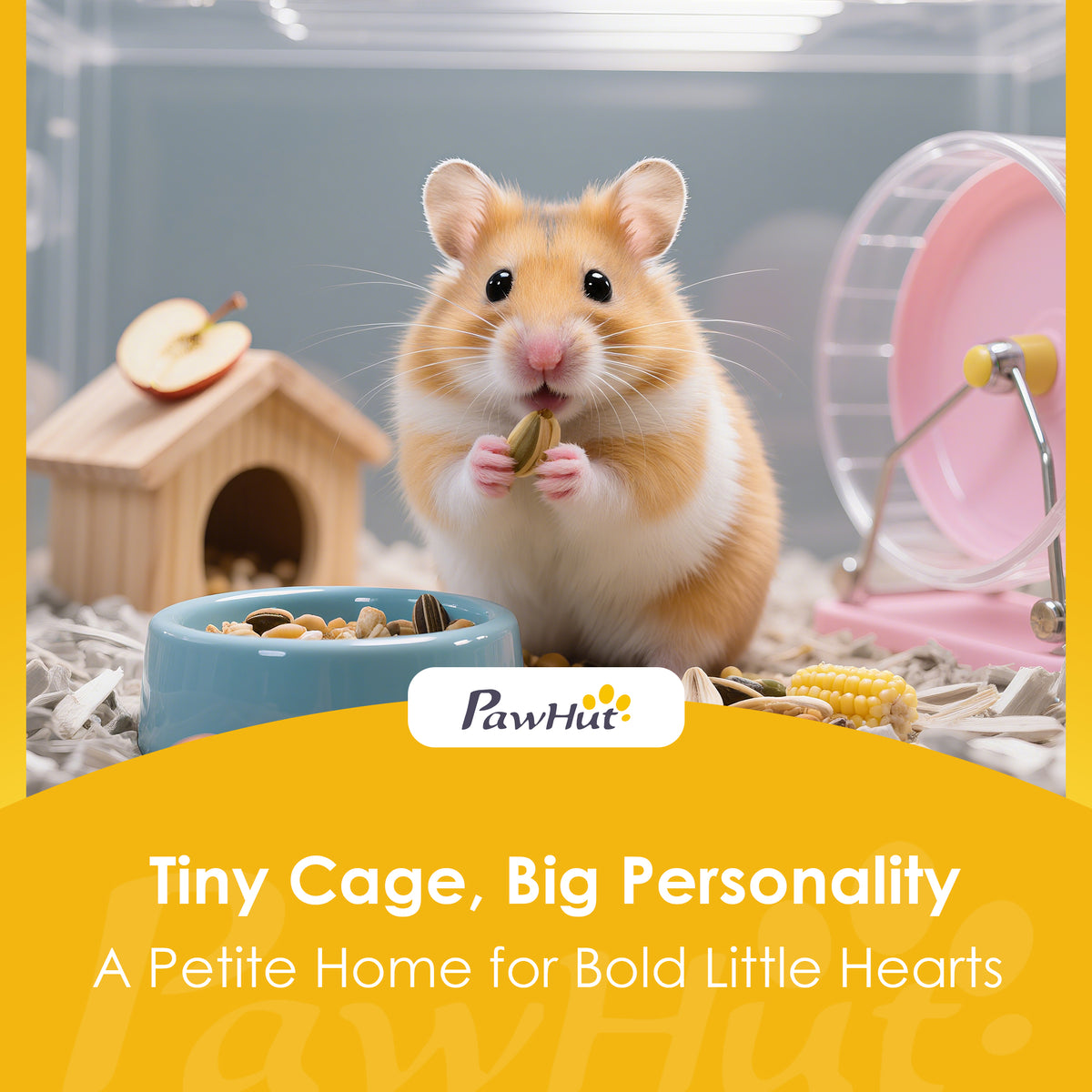 Hamster Cage, Stackable Gebril Cage with Front Door, Ventilated Small Animal Habitat for Dwarf Hamsters, Gerbils, Mice