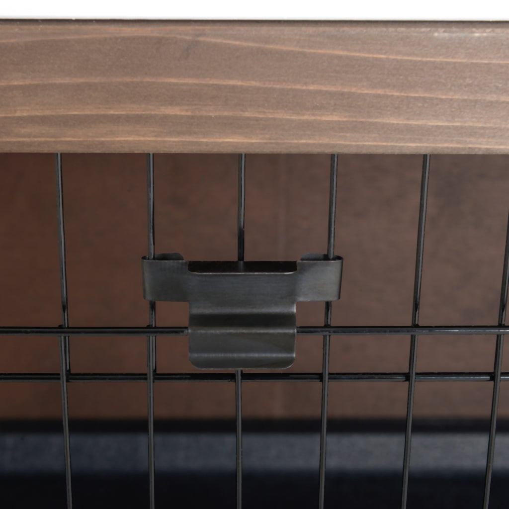 Wooden Rabbit Hutch w/ Dividers Asphalt Roof for Small Animals & Outdoors, Brown