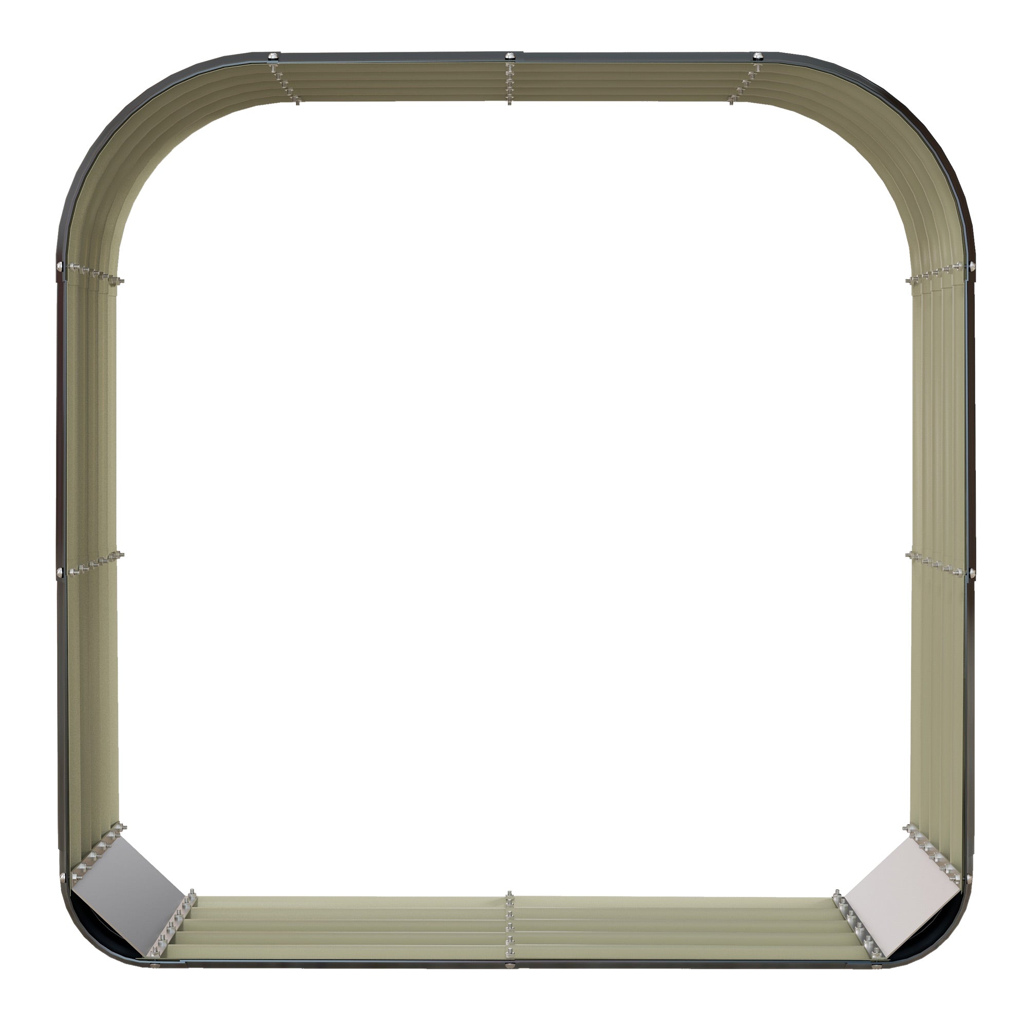 Wood Shed Galvanized Steel Firewood Storage Rack with Rubberized Edge for Safety, 4.7' x 1.4' x 4.7'