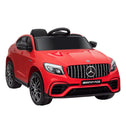 12V Toddler Ride On Car with Remote Control, AMG GLC63S Coupe, Electric Car with 2 Speed, MP3 Player, Light, Horn, Songs, Suspension, Red