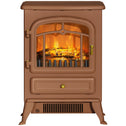 Fireplace Stove, Electric Fireplace Heater with Realistic LED Flames and Logs, 725W/1450W, Dark Brown