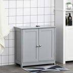 Bathroom Vanities, Bathroom Sink Cabinets with U-Shape Cut-Out and Adjustable Internal Shelf, Gray