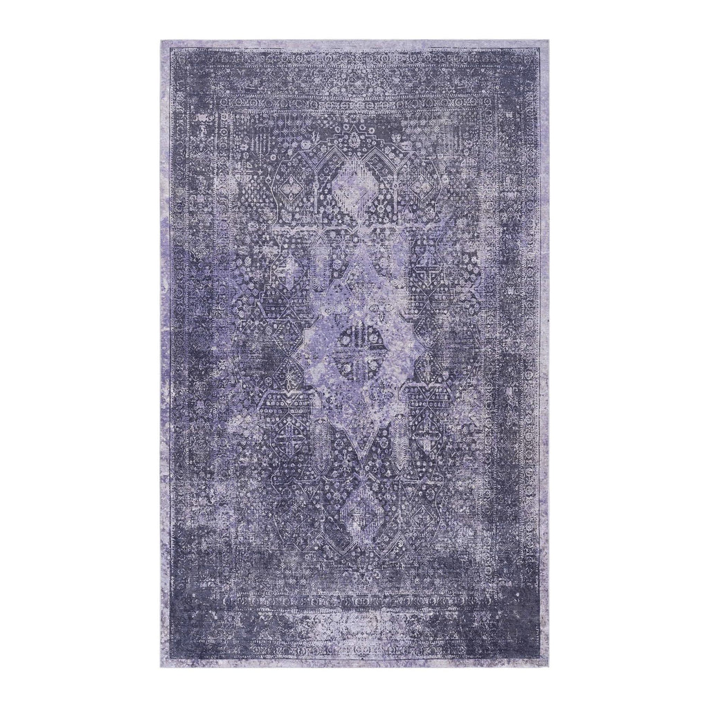 2x3 Low-Pile Non-Slip Non-Shedding Machine Washable Area Rug, Kid and Pet Friendly, Foldable Doormat for Bedroom, Bathroom, Anthracite