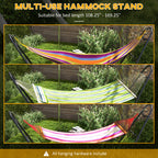 Hammock Stand, Portable Adjustable Steel Frame Hammock Stand, Weather Resistant, 10.3', 550 lbs. Capacity, Black
