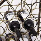 45 Bottle Wrought Iron Wine Rack Jail with Lock - Antique Bronze