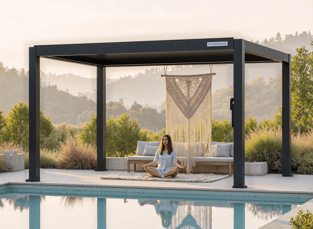 POWER+ PRO Gen 2 Motorized Pergola 13' x 20' (4-Post) Gray 6063-T5 Aluminum Motorized Louvers