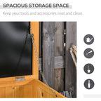 75 Gallon Wooden Deck Box, Outdoor Storage Container with Aerating Gap & Weather-Fighting Finish, Yellow