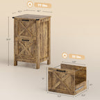 Vertical File Cabinet with 2 Drawers, Rustic Farmhouse Office Storage Cabinet for A4, Letter Size, Rustic Brown