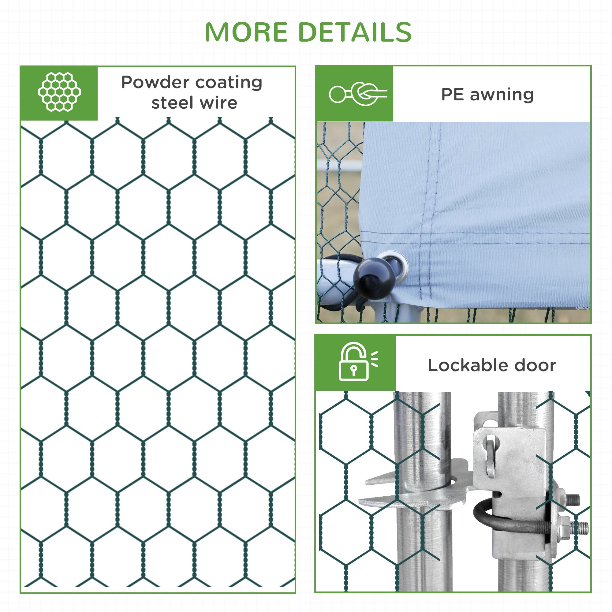 Large Chicken Coop Metal Chicken Run with Waterproof and Anti-UV Cover, Spire Shaped Walk in Fence Cage Hen House for Outdoor and Yard Farm Use, 1" Tube Diameter, 9.8' x 13.1' x 6.6'