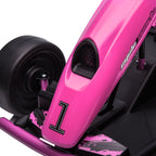 24V Electric Go Kart for Kids, Drift Ride-On Racing Go Kart with 2 Speeds, for Boys Girls Aged 8-12 Years Old, Pink