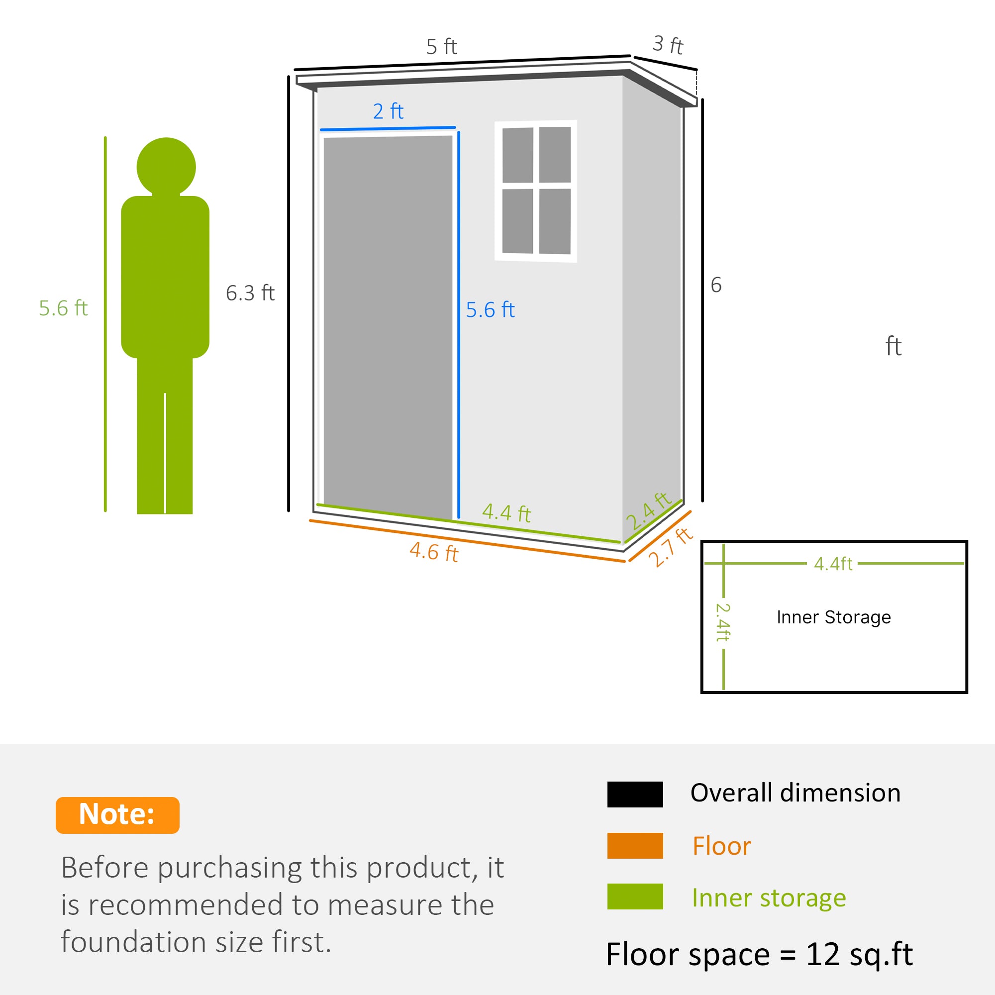 Resin Garden Shed, 5'x3' Outdoor Storage Shed with Lock, Window, Vent, Utility Tool Shed for Backyard, Patio, Gray