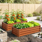Galvanized Raised Garden Bed, 4' x 2' x 1' Metal Planter Box, for Growing Vegetables, Flowers, Herbs, Succulents, Brown