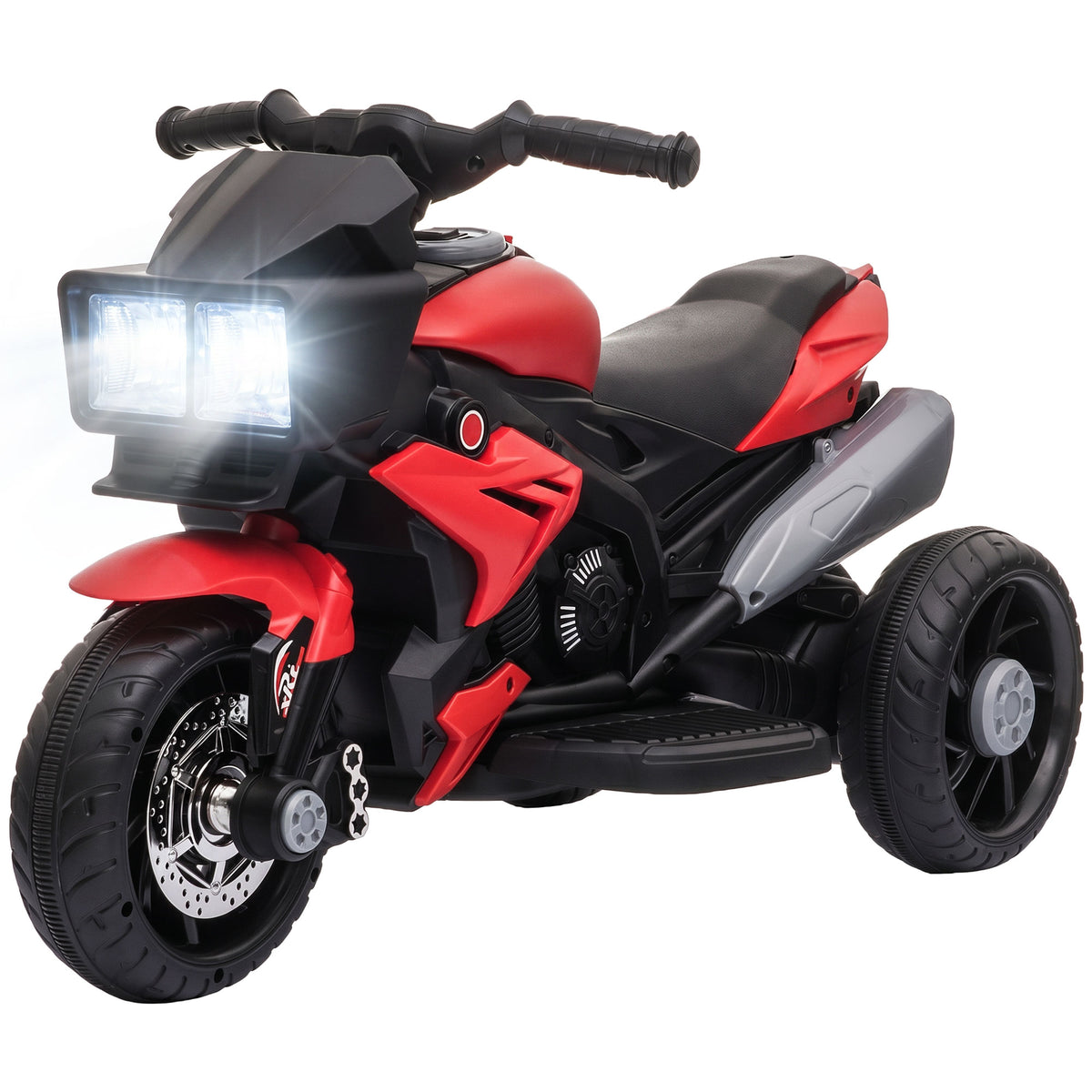 6V Kids Motorcycle, Battery-Operated Mini Electric Motorbike with Forward/Reverse Switch, Horn, Red