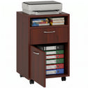 Mobile Storage Cabinet Organizer with Drawer and Cabinet, Printer Stand with Castors, Brown