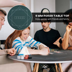 Poker Mat Texas Hold'em Poker Table Top with Non-Slip Bottom Dark Green