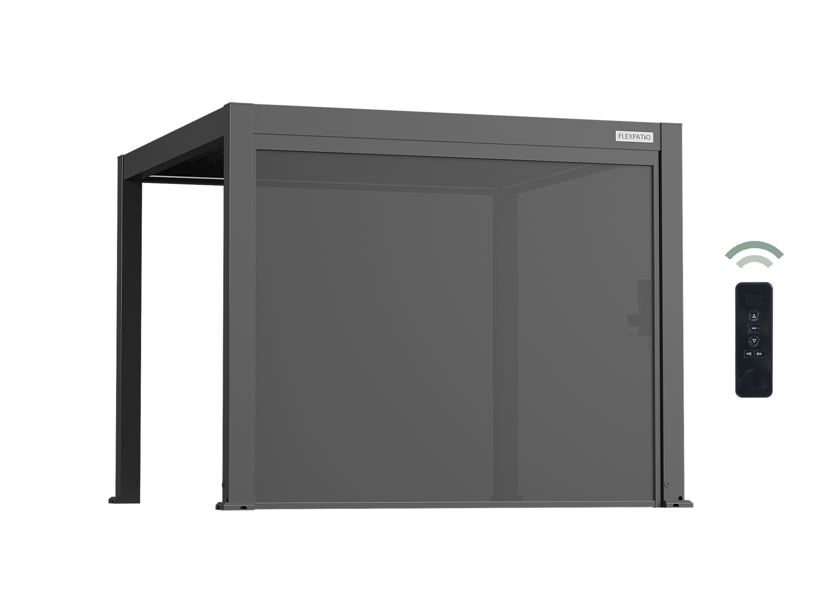 Motorized Roller Shades - Tough Mesh Weave, 8% Openness Factor, Gray, 10' Side, Aluminum Track