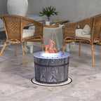 Smokeless Fire Pit, Portable Camping Bonfire Stove with Mat for Backyard, Patio, Picnic, Magnesium Oxide, Black