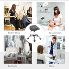 Ergonomic Rolling Saddle Stool PU Leather Hydraulic Spa Stool Height Adjustable Swivel Drafting Salon Chair, Gray