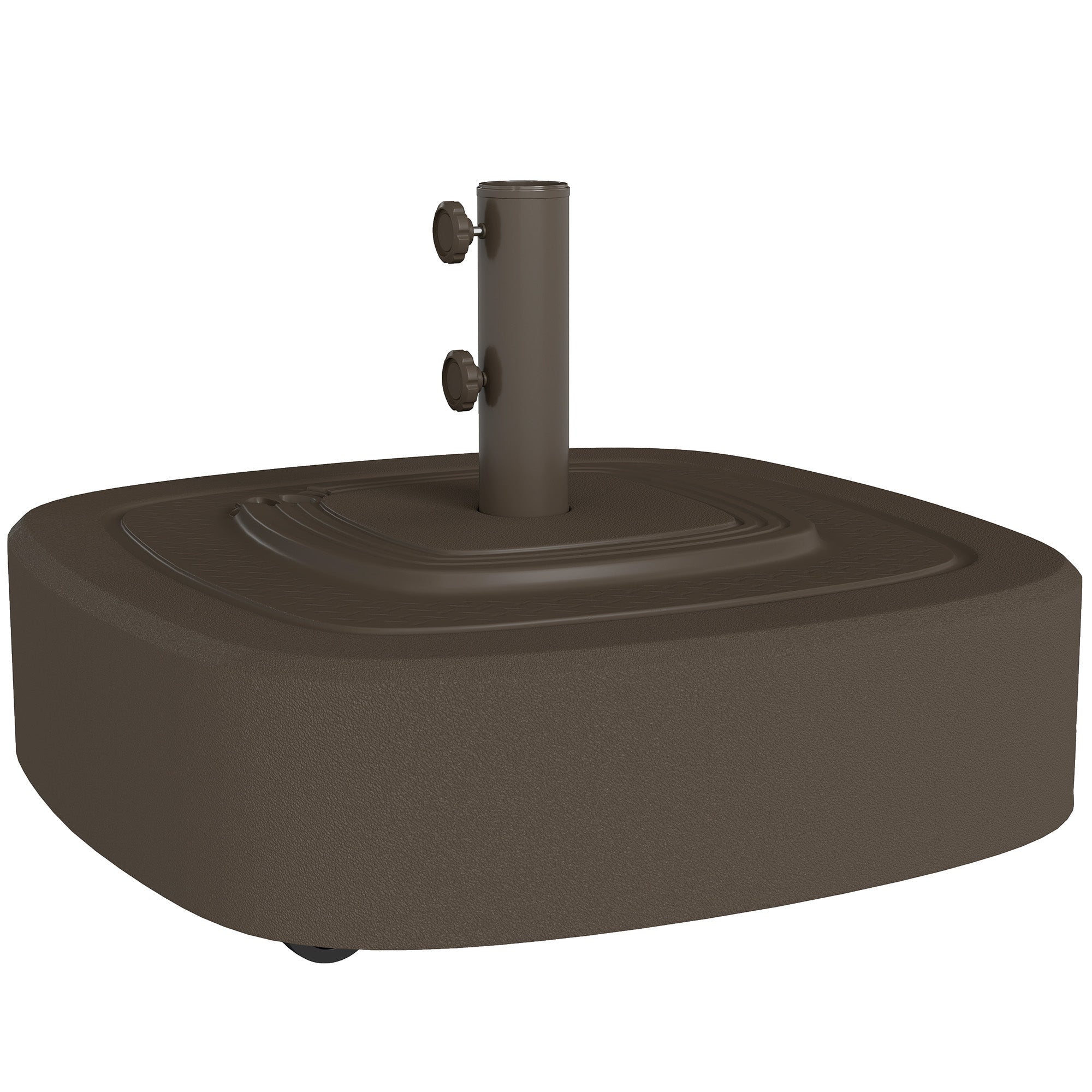 Patio Umbrella Base Outdoor Umbrella Stand with Wheels for 1.5"/1.9" Umbrella Poles