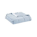 King Size Lightweight Down Alternative Blanket with Satin Trim, Hypoallergenic Polyester, Machine Washable, 108" L x 90" W x 0.25" H, Blue