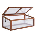 Wooden Cold Frame Greenhouse, Mini Greenhouse with Polycarbonate Board and Solid Wood Frame, Green House Cold Frame